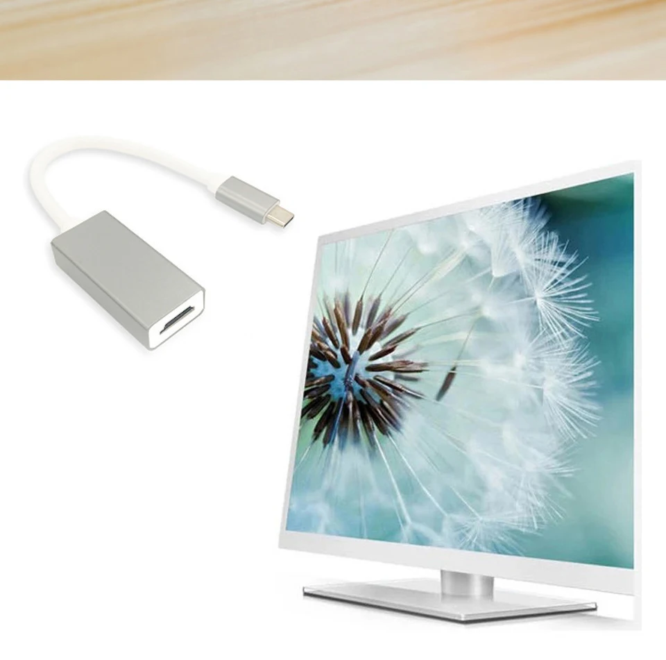 Type-C к HDMI Кабель-адаптер папа-мама(Thunderbolt3 совместимый) к HDMI USB 3,1 алюминиевый тип C для MacBook Chromebook