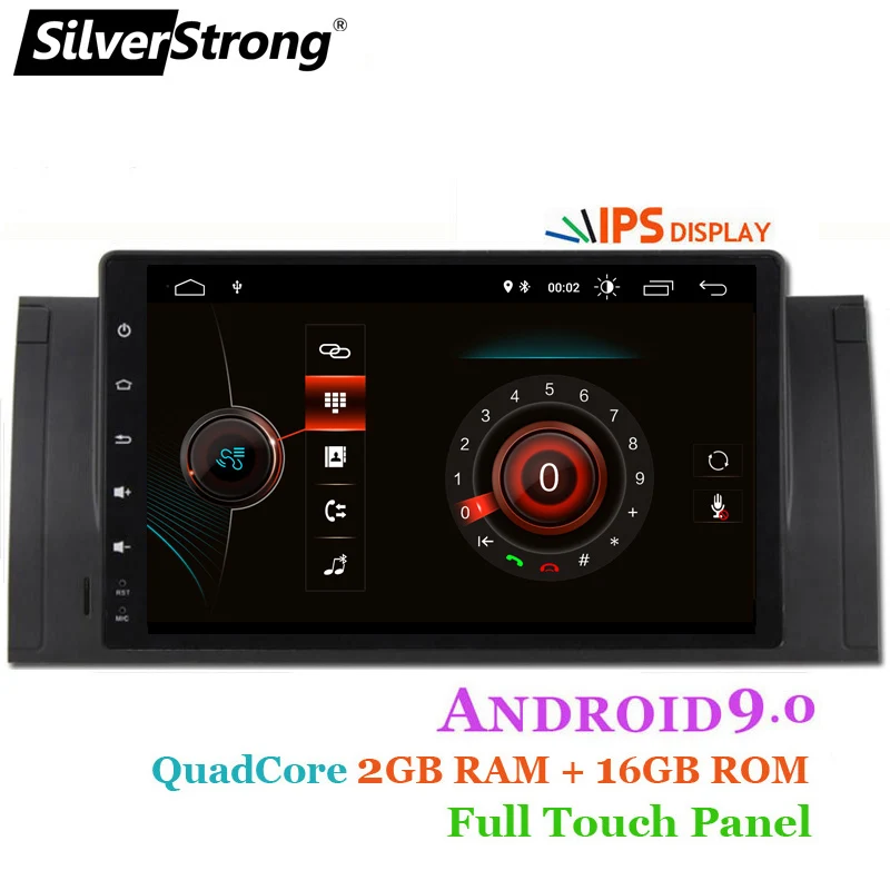 Cheap SilverStrong Android9.0 Car 2DIN GPS Radio tape recorder stereo For BMW E53 E39 X5 Stereo navigation 5