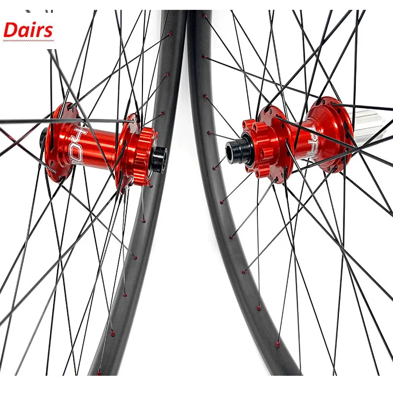 Best carbon mtb disc wheels 27.5er tubeless mtb wheelset AM 40x30mm asymmetry carbon wheels hope 4 boost 110x15 148x12 CN424 5