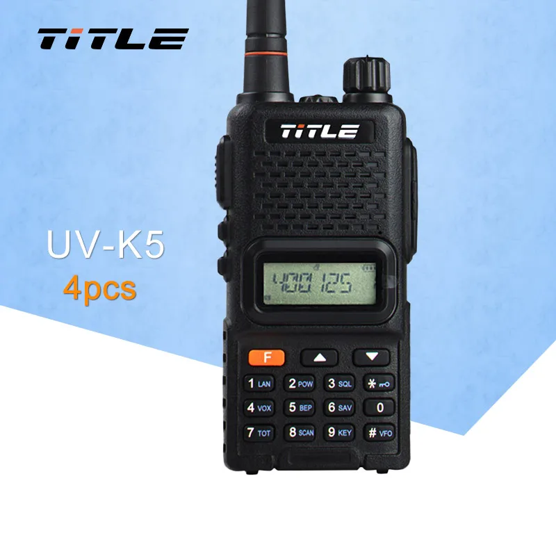 

(4 PCS)Black KSUN Protable Radio UV-K5 Dual Band UHF 400-520MHZ FM RADIO Two Way Radio Walkie Talkie