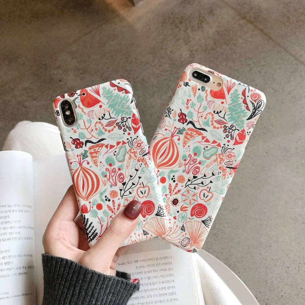 

FastDeng Fashion Simple Abstract Art Phone Case For iPhone 6 7 8 Plus Matte Half-wrapped Hard PC Case For iPhone X XS XR XSMax