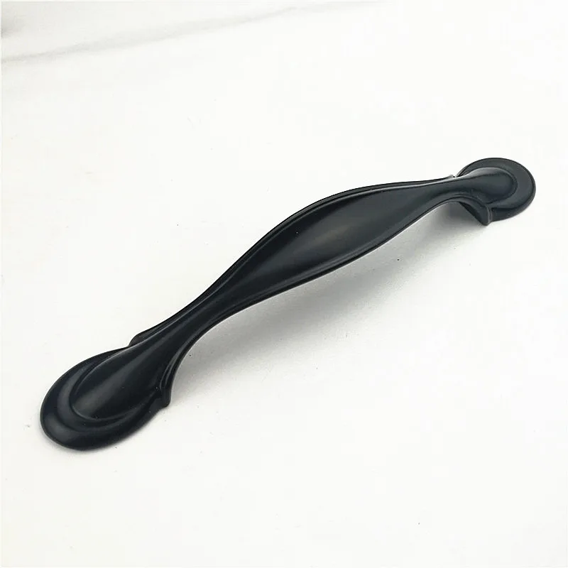 Цинковый сплав, черный цвет, для шкафов ручки американский стиль для двери кухонного шкафа ручки для выдвижных ящиков модная мебель ручка 931-128