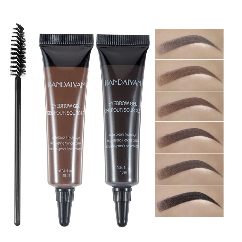 HANDAIYAN Brand Waterproof Eyebrow Black Brown Eyebrow Gel Long Lasting