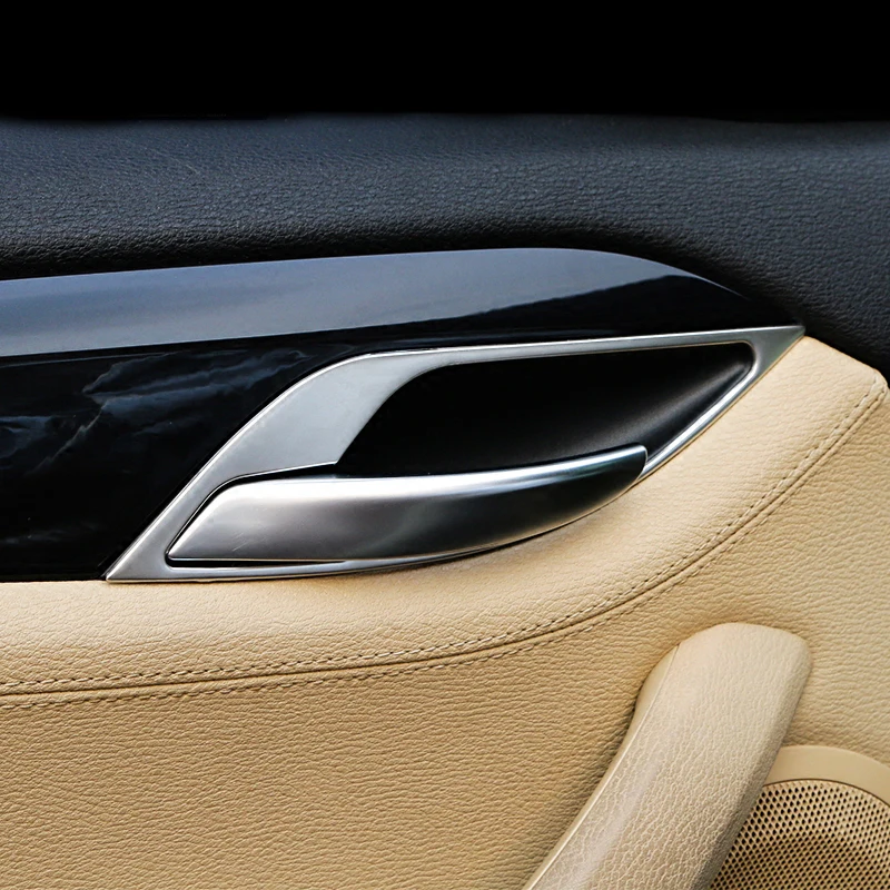 

Car-Styling Interior Side Door Handle Bowl Frame Cover Trim Doorknob Decal Strips For BMW X1 E84 2010-2015 Accessories