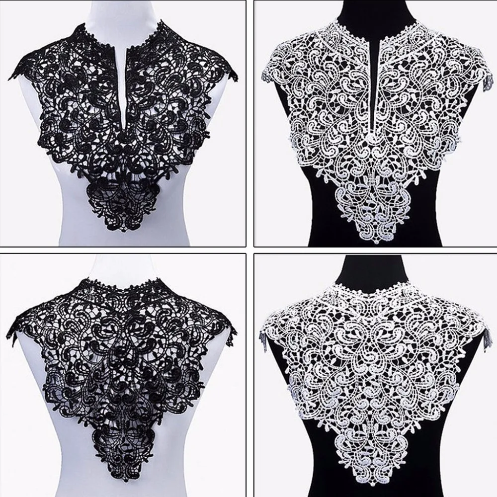 

1Pc Applique Lace Fabric Sewing Craft Embellishments Trims DIY Neck Collar Handmade