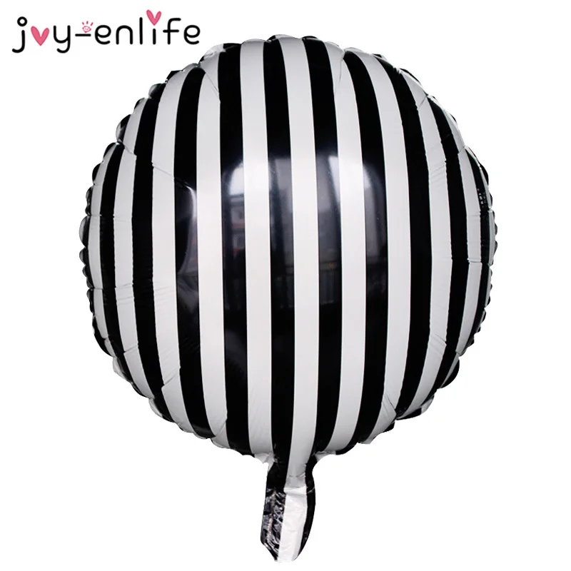 10 шт. 18 дюймов модные черный, белый цвет в полоску клетчатый гелиевый шарик из фольги воздушный шар одежда для свадьбы, дня рождения Baby Shower Globos