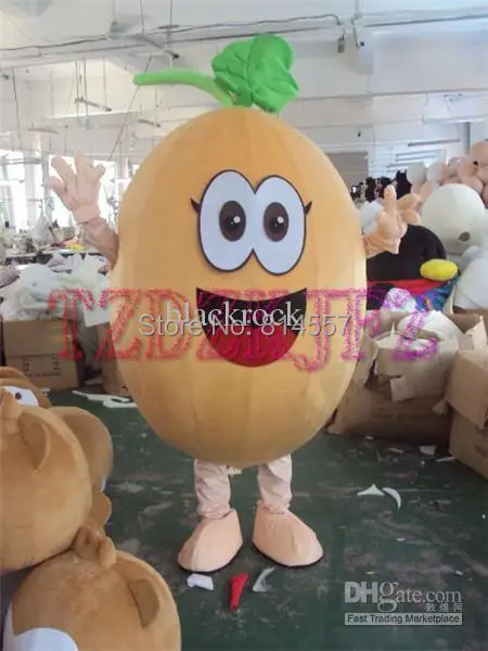 New arrival 2014 Hot Orange Yellow melon Mascot Costume fruit mascot costume Fancy Dress Free Shipping | Тематическая одежда и