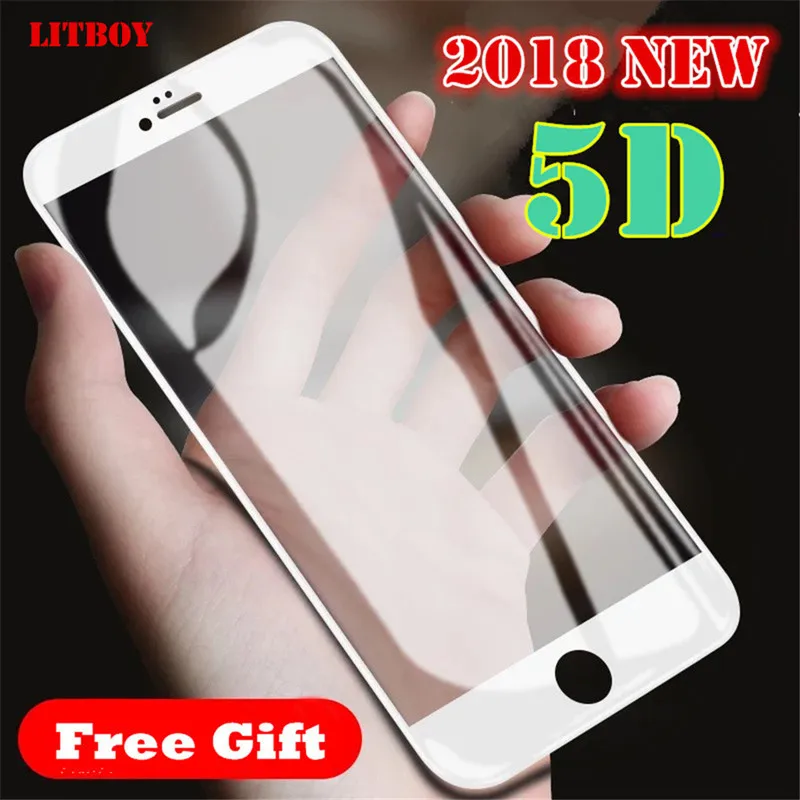  5D Volle Abdeckung Screen Protector Gehärtetem Glas Für iPhone 6 6 S 7 Plus XS XR XS Max Schutz Gla