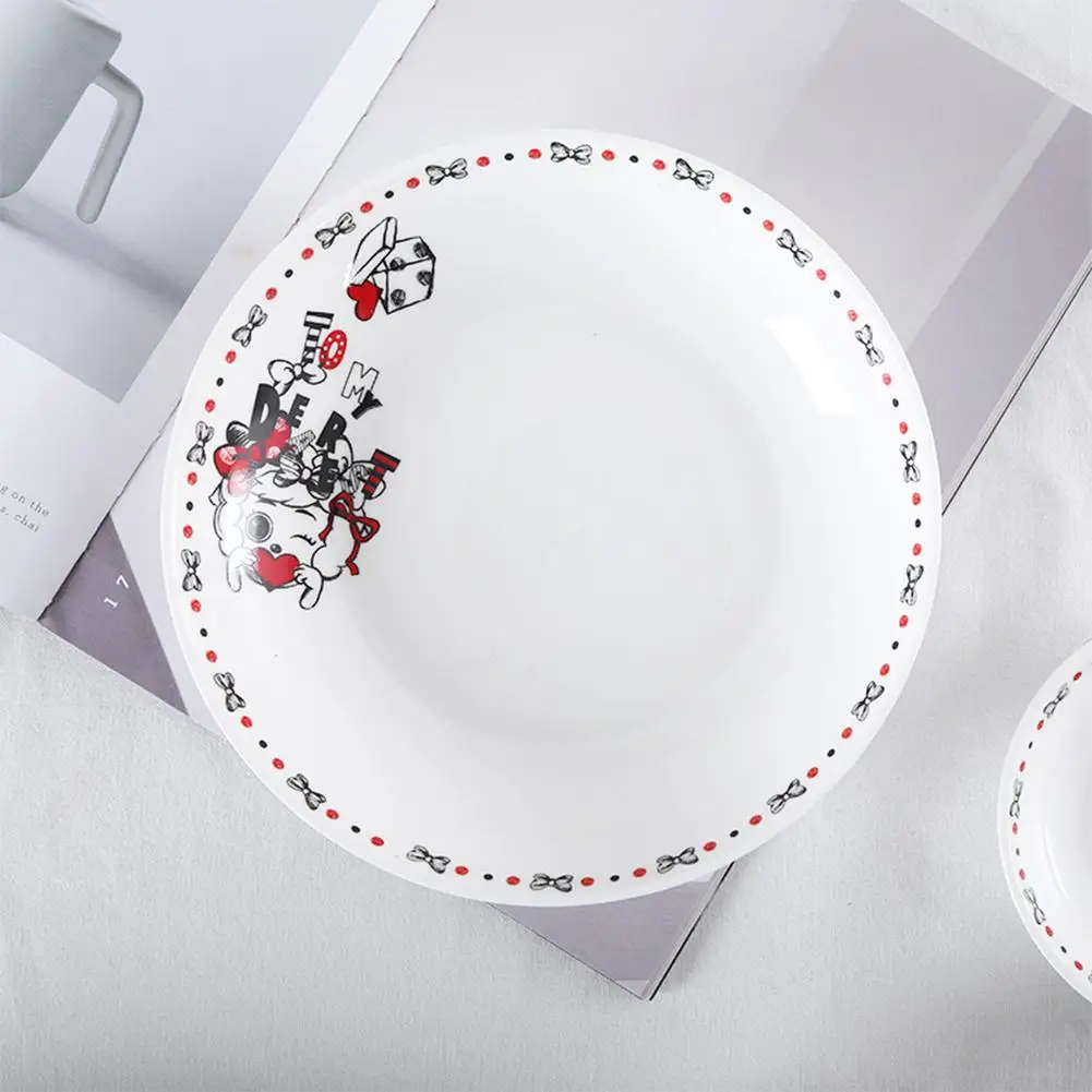 AsyPets 2Pcs/Set 8 Inches Stackable Plates Tableware Set for Dessert Breakfast Snack Fruit