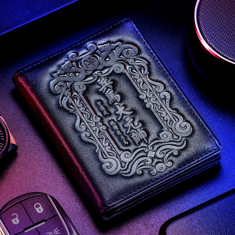 Дешево NewBring, новинка, кошелек из натуральной кожи, тонкий банк ID кредитный держатель для карт для мужчин, деньги, водительские права, короткий кошел...