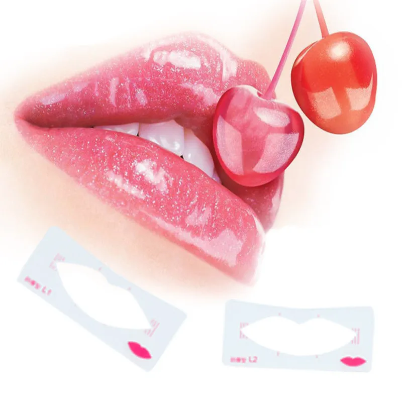 3pcs Lip Liner Stencil Template Painted Lips Card 3 Models Lip Stencils