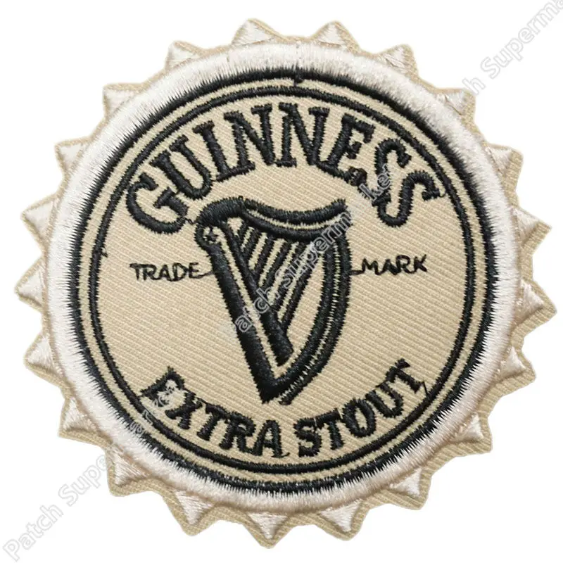 

Guinness Beer Bottle Cap Extra Stout MC Embroidered Motorcycle Biker Vest Patch SEW ON IRON ON Badge