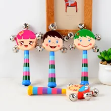 Деревянный дрожащий колокольчик погремушка звук игрушечный музыкальный инструмент подарок для детей, дети, ребенок игрушки для веселья-15