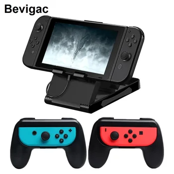 

Bevigac 1Pair Grip Handle Foldable Stand Playstand Holder Mount for Nintend Switch Joy-Con Console Controller Game Accessories