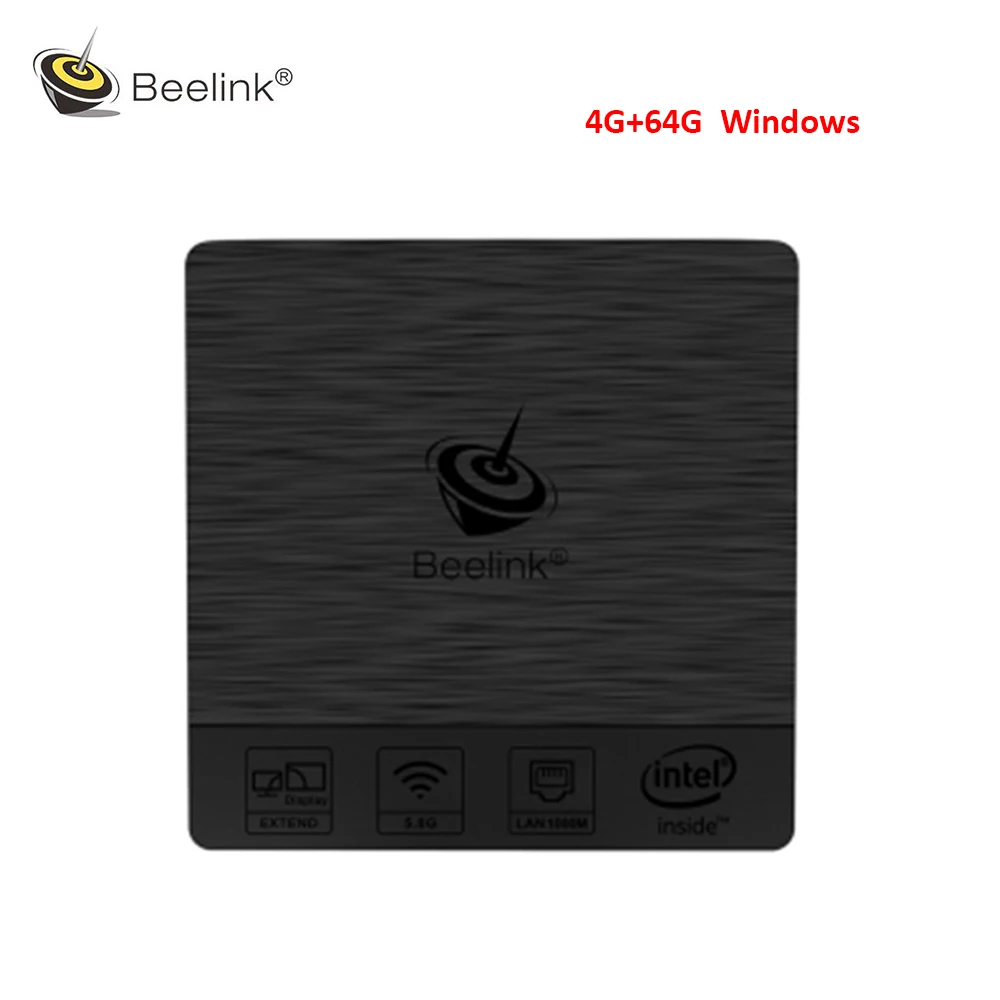 

Beelink BT3 Pro Mini PC 4G 64G Smart Mini PC 2.4 / 5.8GHz WiFi Bluetooth 4.0 Atom X5 - Z8350 Multi-Media Player