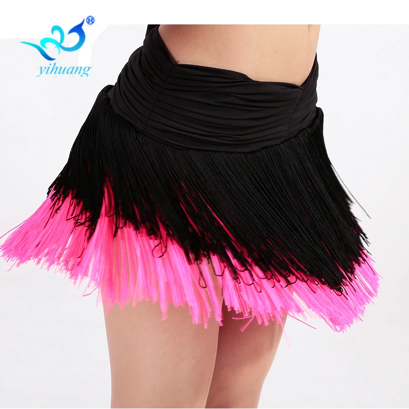 Женская юбка, костюм для танца живота, латинских/бальных/ча-ча/Танго/Сальса, танцевальная юбка с бахромой