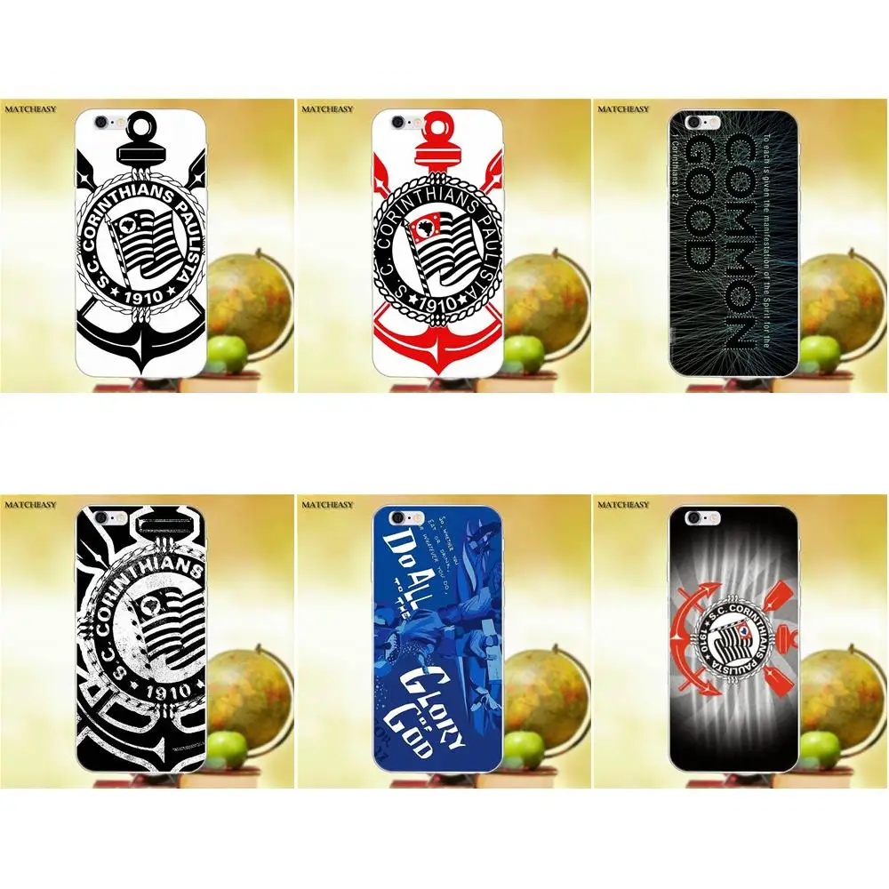 Защитный чехол из ТПУ с логотипом Corinthians для Apple iPhone X XS Max XR 4 4S 5 5C SE 6 6S 7 8 Plus |