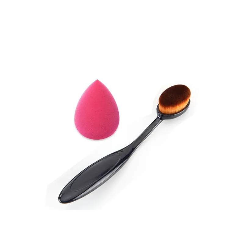 

Hot Oval Makeup brushes Tools Cosmetic Foundation Cream Powder Blush Make up Set
