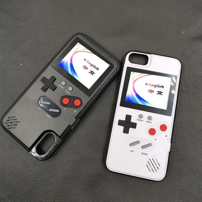 

Full color display Xs Max GameBoy phone for case iphone Xs Max Xr X Retro Tetris Game back cover for iphone 8 7 6 6s plus Coques