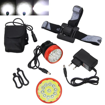 

Bright Bicycle Bike Light 5500LM 11x XML T6 LED Head Torch Headlamp +Headband+Rear Light + Battery Pack