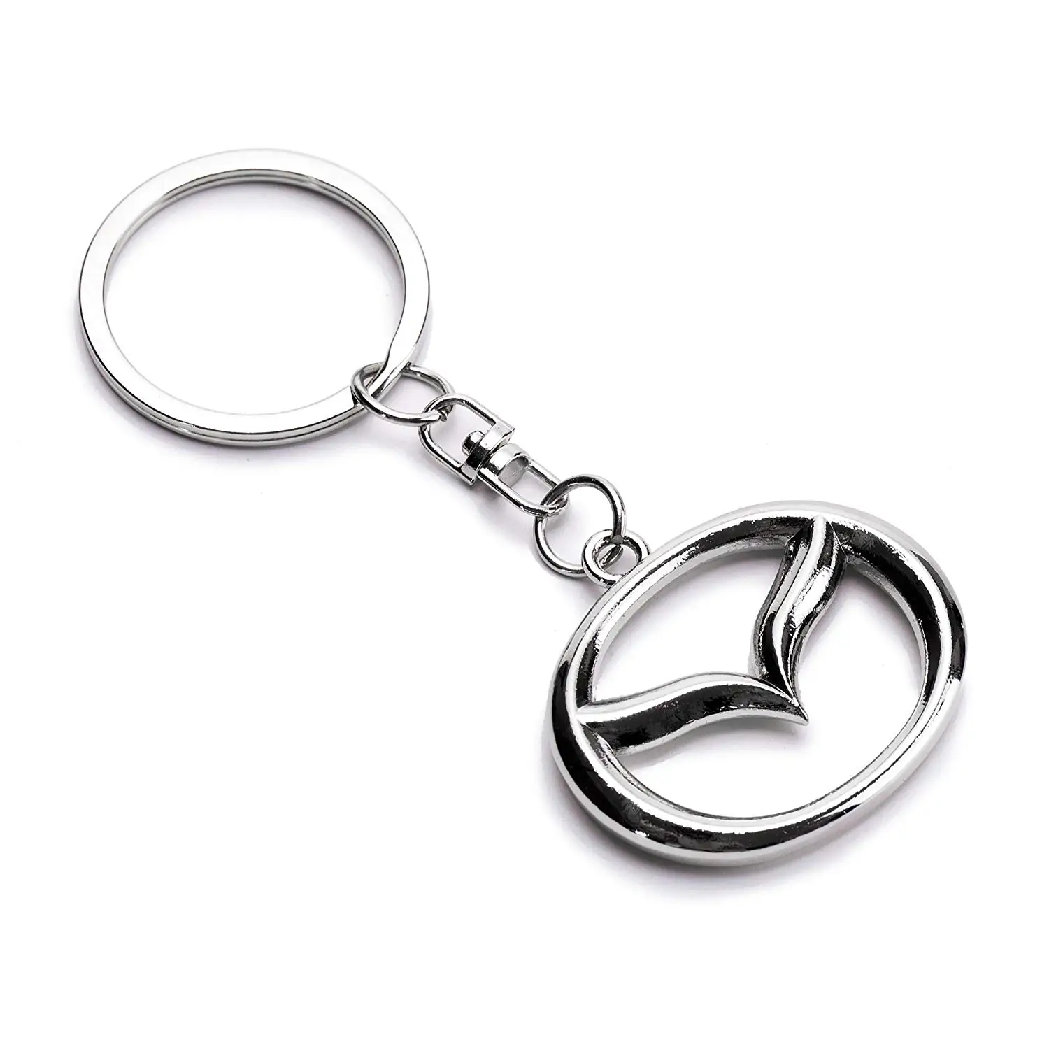 

liste&luke For Mazda 3D Chrome Metal Key Chain Car Logo Key Ring Best for Gifts Auto Logo