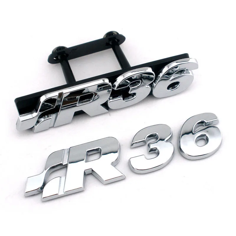 R36 Grill emblem badge R36 Rear Trunk Boot lettering Chrome 3C0853675AE739 New for GOLF Part Car Emblem