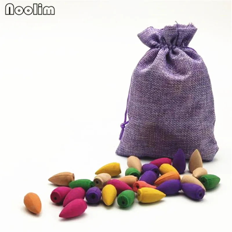 40/80Pcs Cloth Bag Package Backflow Incense Cones Lavender Mixed Floral Smell Tower Incense Cones Good Smell 40/80Pcs Cloth Bag Package Backflow Incense Cones Lavender Mixed Floral Smell Tower Incense Cones Good Smell