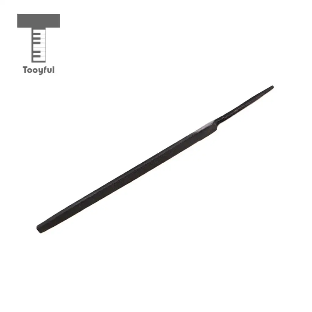 Tooyful Carbon Steel Guitar Fret Crowning File Dressing File with 3 Size Edges Luthier Tool