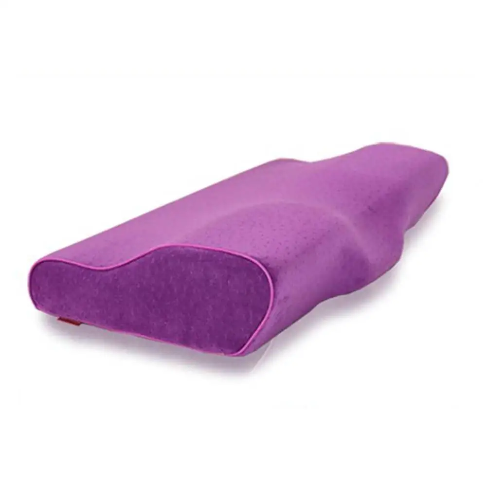 Постельные принадлежности в форме бабочки, подушки с эффектом памяти, ортопедические шейные подушки для шеи, забота о здоровье, медленный отскок, подушки для сна - Цвет: Purple