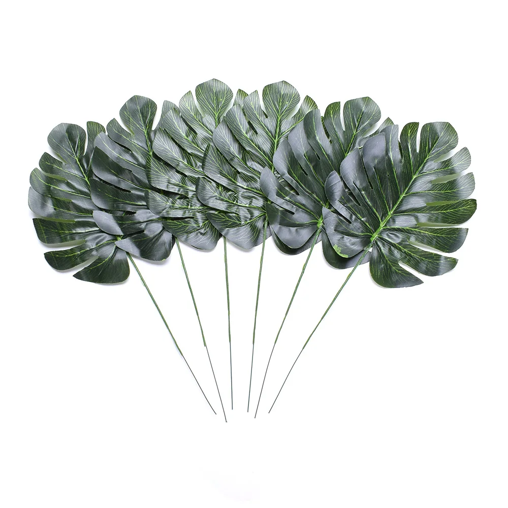 

6pcs/set Artificial Plant Monstera Branch Palm Fern Turtle Leaf For Wedding Decor Faux Foliage Tree Home Decoration Plant Mayitr