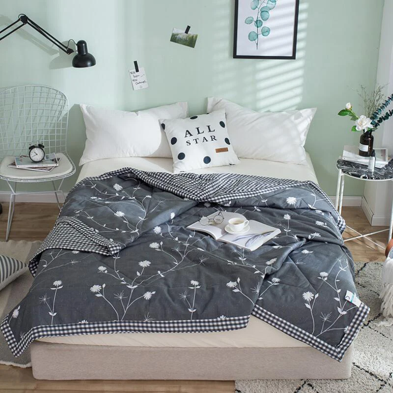 

pure cotton Simple Summer thin DUVET COVER soft comfortable LUXURY summer QUILT DOUBLE SUPER baby Blanket Queen King Size