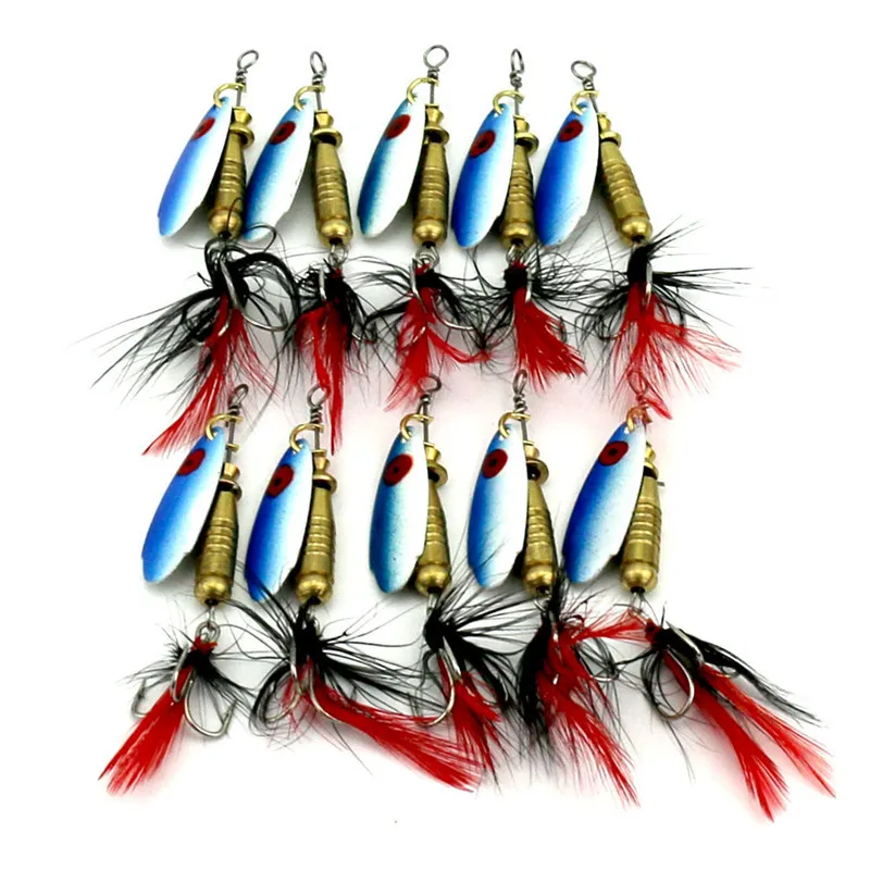 10pcs/lot Fishing Lures sea bass designed to kill the essential 6G spinner lures fishing outdoor