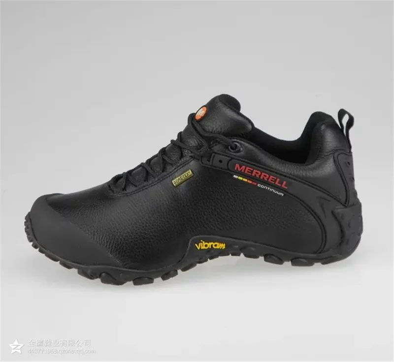 Новое поступление Merrell Мужская Уличная походная обувь, черная кожаная верхняя обувь - Цвет: Черный