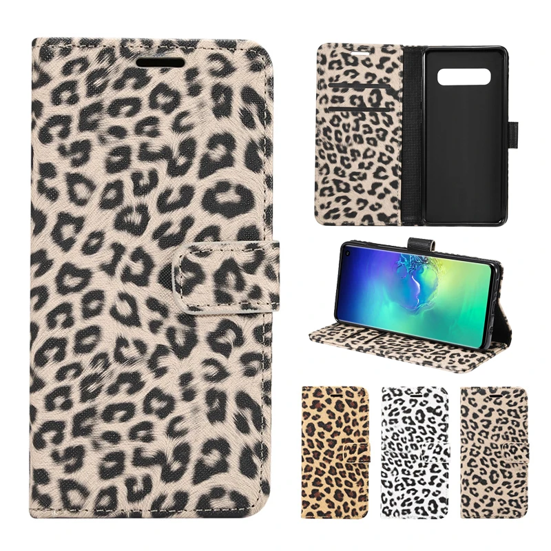 

Wallet Flip Case For Samsung Galaxy Note 10 Plus Leopard Leather Cover For Samsung S20 Ultra S10e S10 + S9 S8 S5 S6 S7 edge Capa