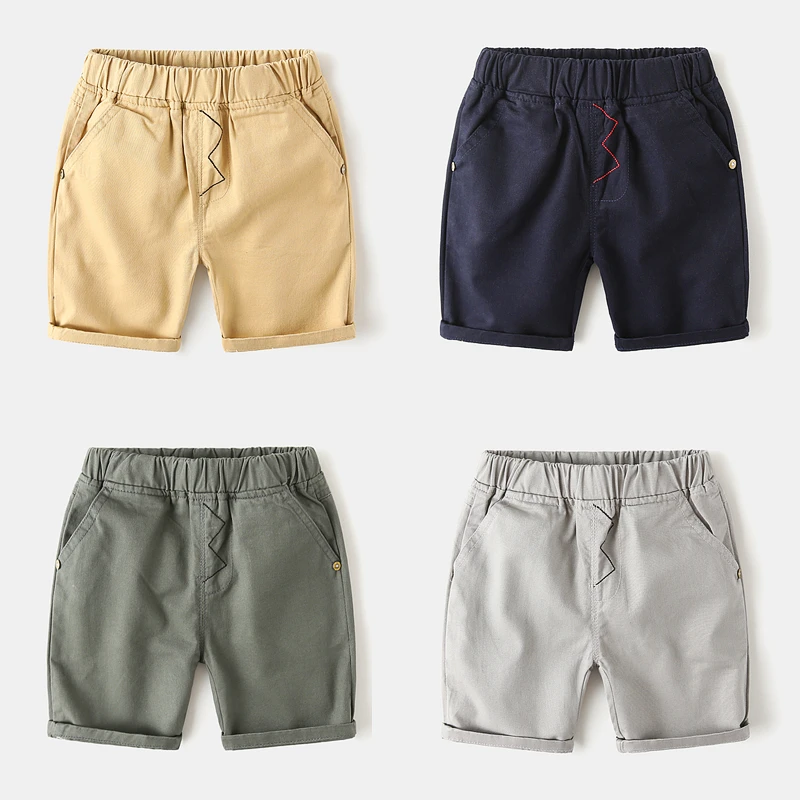 

Kids Summer Clothes Cotton Shorts Boys Solid Casual Short Pants 2 3 4 5 6 7 Years Toddler Knee Length Shorts Navy Blue 2019