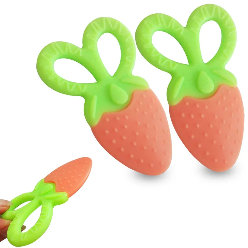NEW Baby Teether Silicone Fruit Shape Baby Toys New Baby Dental Care Toothbrush Training Silicone Baby Teether