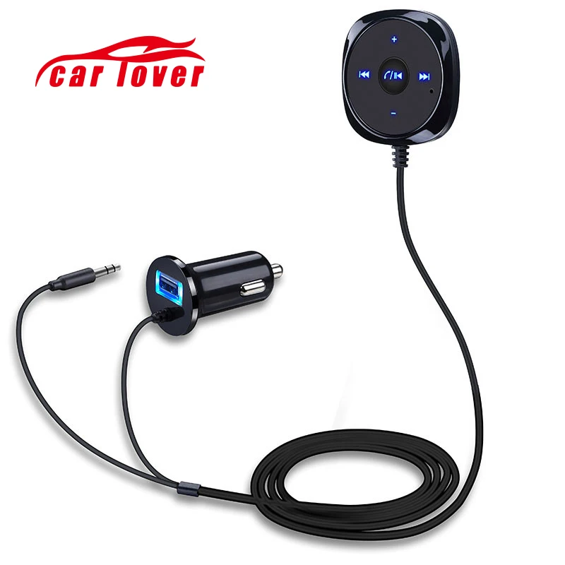 3.5mm Bluetooth Car Kit AUX Audio Music Car MP3 Player Hand-Free Call Receiver with USB Charger for iphone Samsung IOS Androids 3.5mm Bluetooth Car Kit AUX Audio Music Car MP3 Player Hand-Free Call Receiver with USB Charger for iphone Samsung IOS Androids