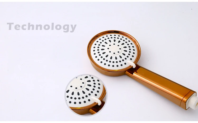 Розовое золото настенный смеситель для душа для ванной комнаты с одной ручкой Алюминиевый космический кран с ручной душевой распылителем " дождевая насадка