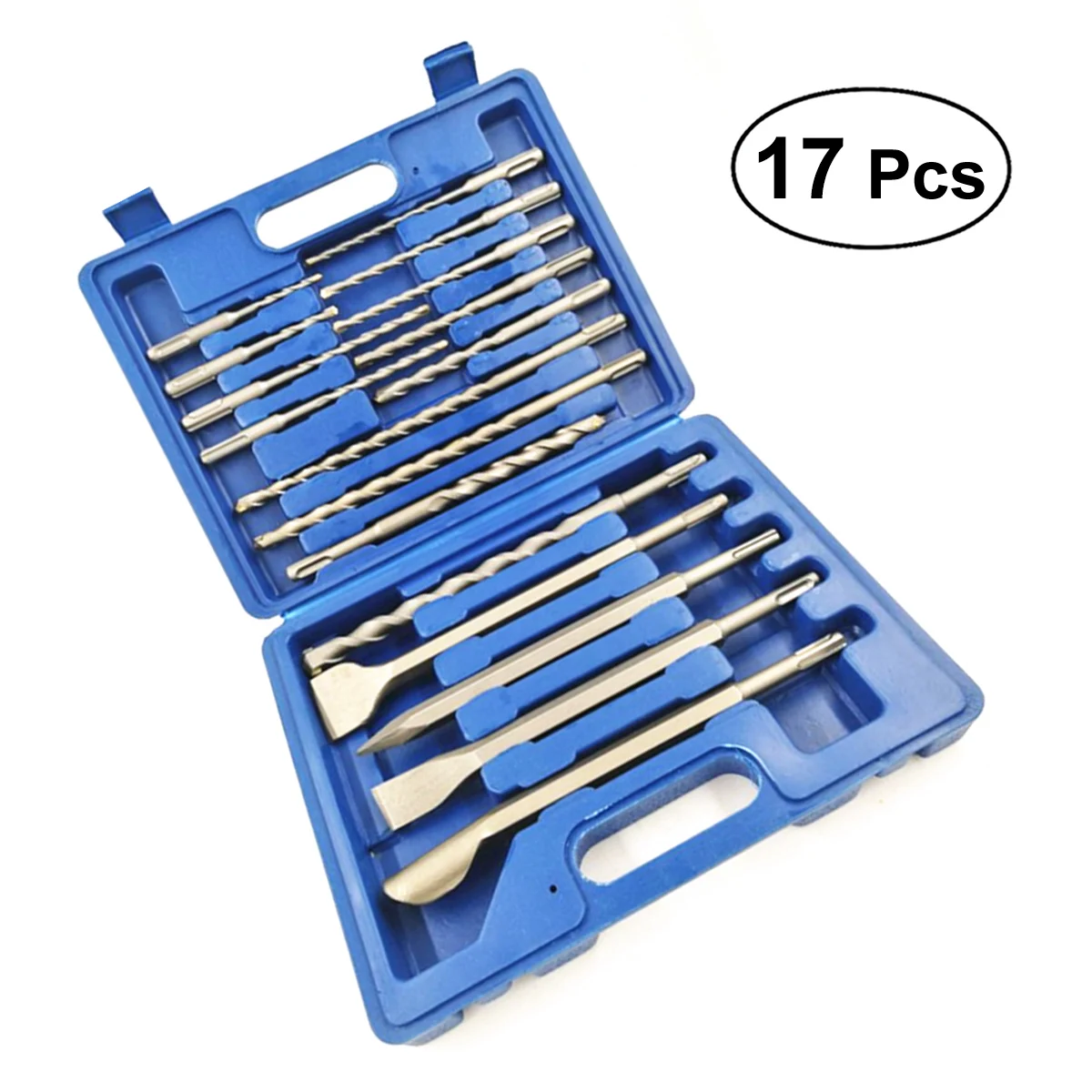 

17 in 1 Electric Hammer Twist Drill Bits Rotary Chisel Drill Set with Storage Case