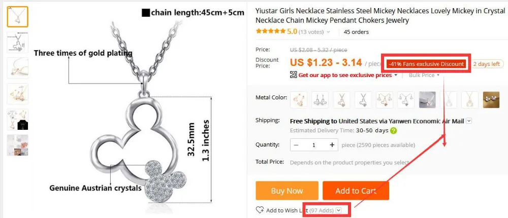 mickey necklace