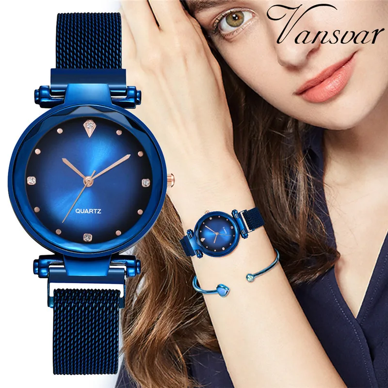 

Luxury Luminous Women Watches Starry Sky Magnetic Female Clock Wrist Watches Waterproof Rhinestone relogio feminino montre femme