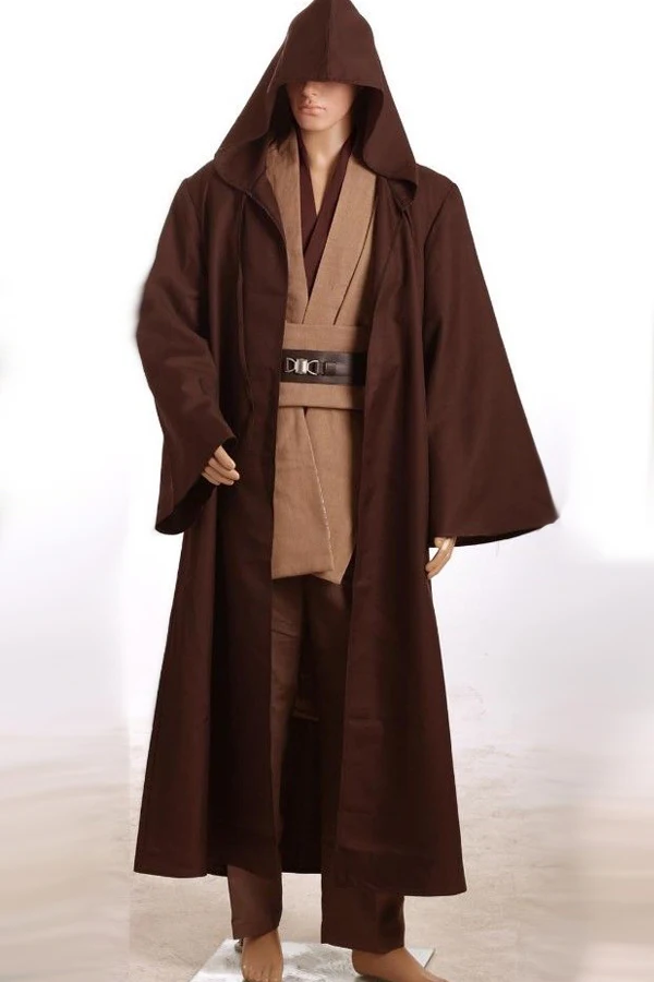 Звездные войны мести ситха Obi Wan Kenobi Косплей Костюм джедай халат Взрослый мужской костюм на Хэллоуин