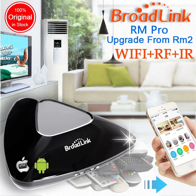 

Broadlink RM33 RM Pro+,Smart home Automation WIFI+IR+RF Universal Intelligent remote control switch for iphone IOS ipad Android