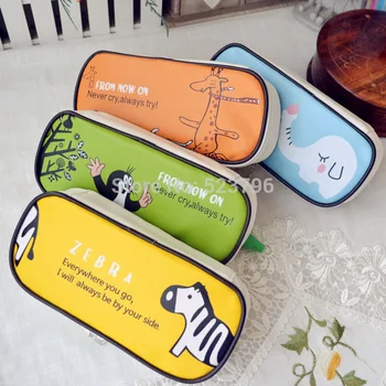 

Free shipping Cartoon pencil case large capacity multifunctional stationery bags pencil box student school supplies prize