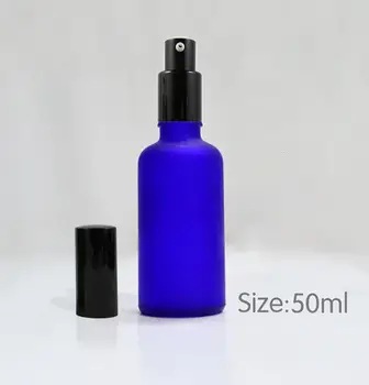 

Free shipping high quality 50ml Frosted glass bottlet with Lotion Pump premium emulsion bottle glass Vial