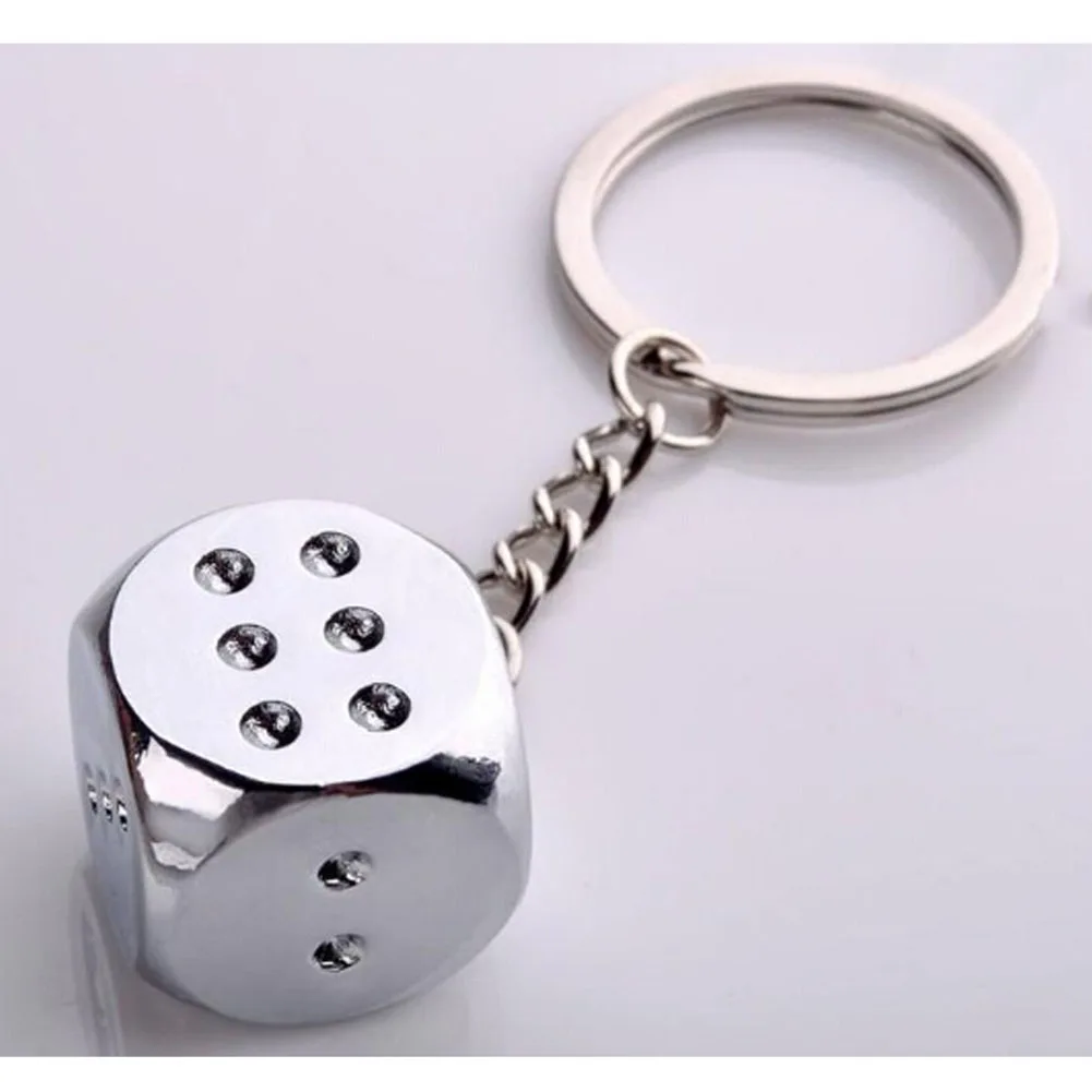 20187 hot selling Zinc Alloy Dice Keychain Pendant Creative Personality
