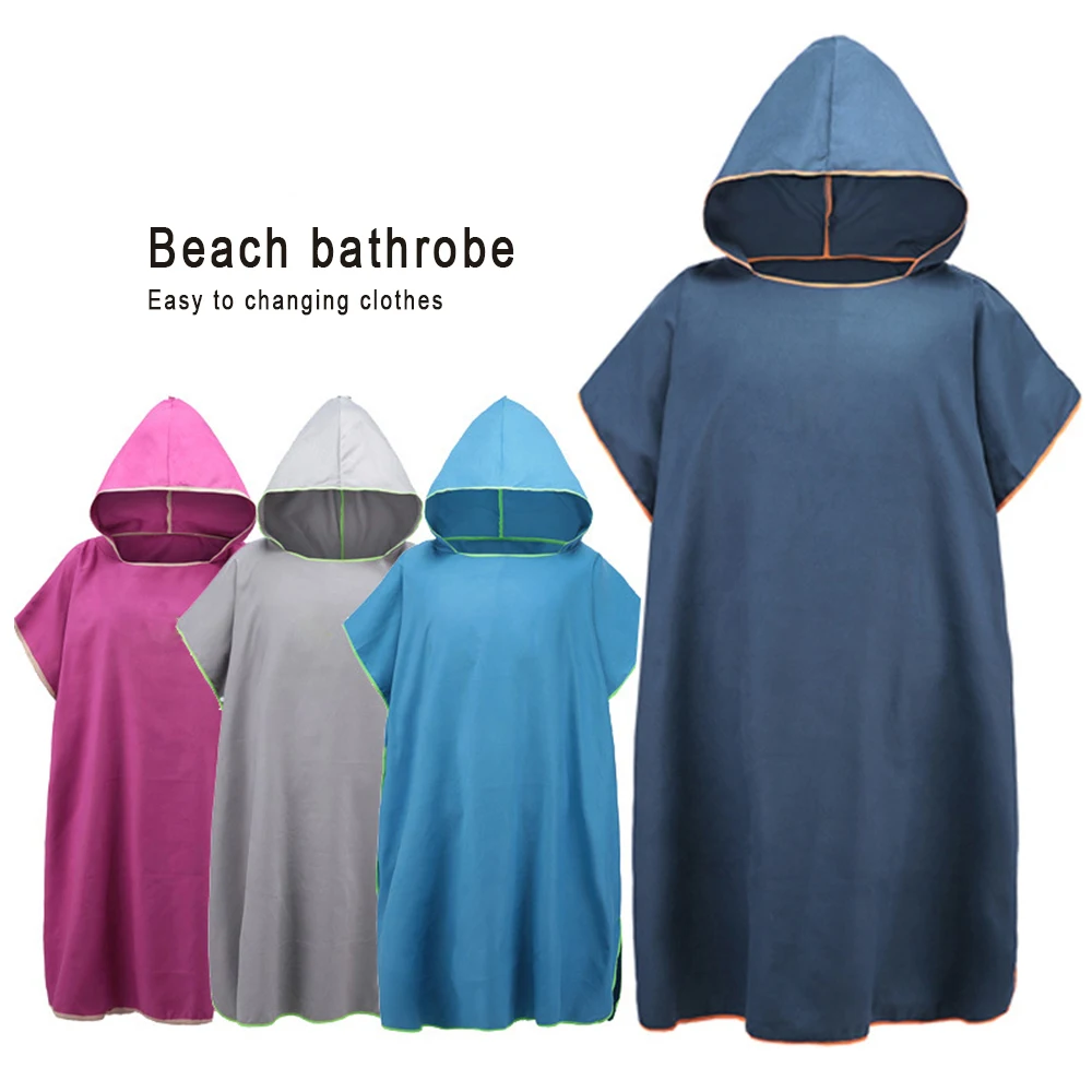 Zipsoft микрофибра гидрокостюм Пеленальный халат пончо с капюшоном Surf пончо компактный легкий Быстросохнущий С Капюшоном Полотенца для плавания пляж