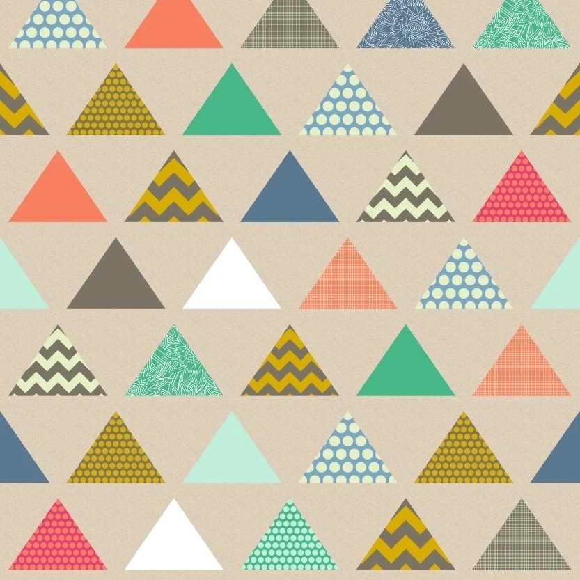 geo triangles (Variant 1) Poster Print by Sharon Turner (9 x 4)