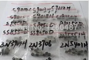 S9012 S9013 S9014 A1015 C1815 S8050 S8550 2N3904 2N3906 A42 A92 A733 17valuesx10шт = 170 шт транзистор Ассорти набор |