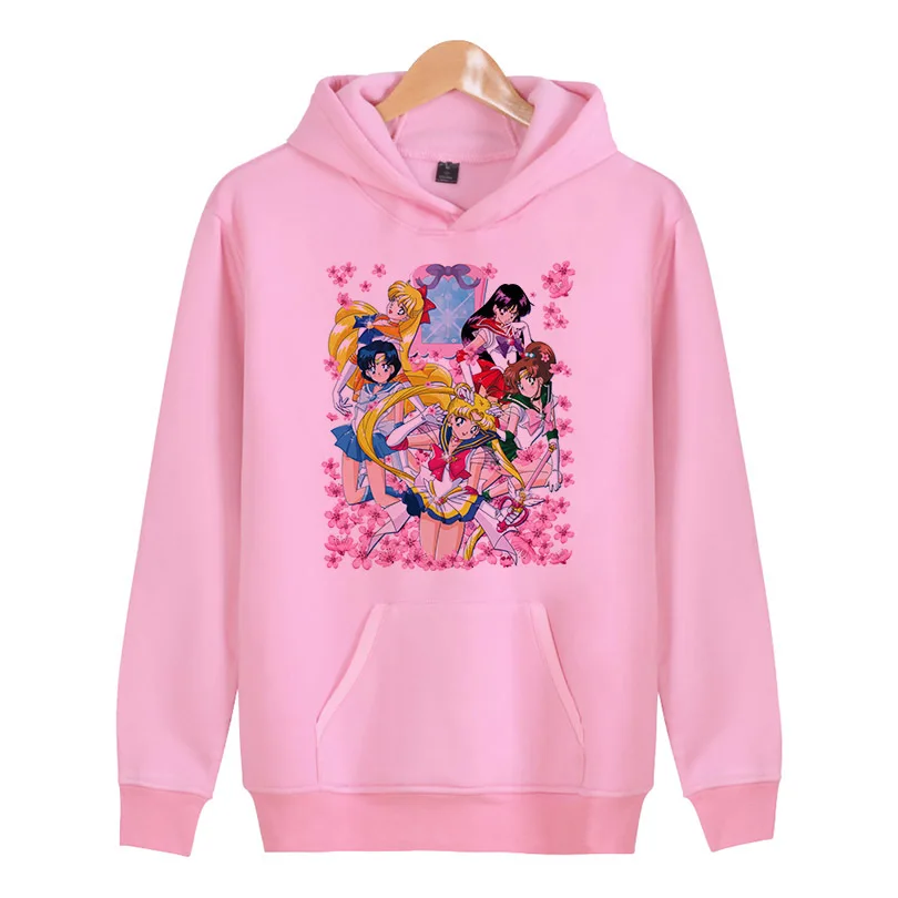 

Sailor Moon Super Inner Senshi women Brand Long Sleeve Color Hooded Sweatshirt Hoodie Tracksuit Sweat Casual Sportswear W4935